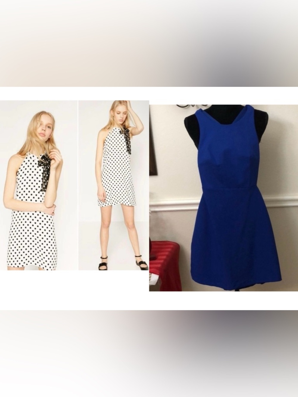🦊3for1 price❤️😍Zara Black and White Polka Dot Dress